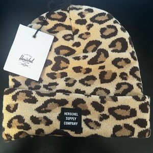 NWT! Herschel leopard abbott beanie. One size